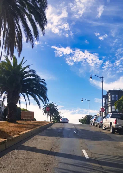 San Francisco United States September 2015 Їхати Крутій Вулиці Районі — стокове фото