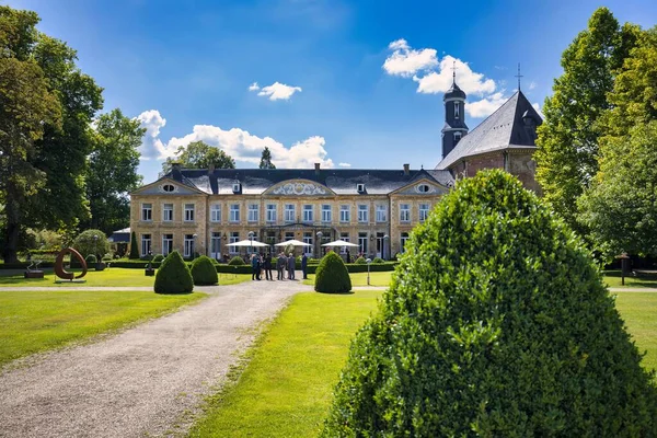 Valkenburg Hollanda Temmuz 2022 Görkemli Bahçeli Klasik Tarihi Saray Kalesi — Stok fotoğraf