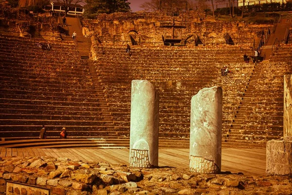 Lyon France March 2014 Roman Amphi Theater Fouviere Hill Lyon — Stock Photo, Image