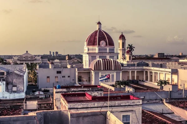 Cienfuegos Cuba Juillet 2018 Fin Journée Soleil Est Bas Bâtiment — Photo