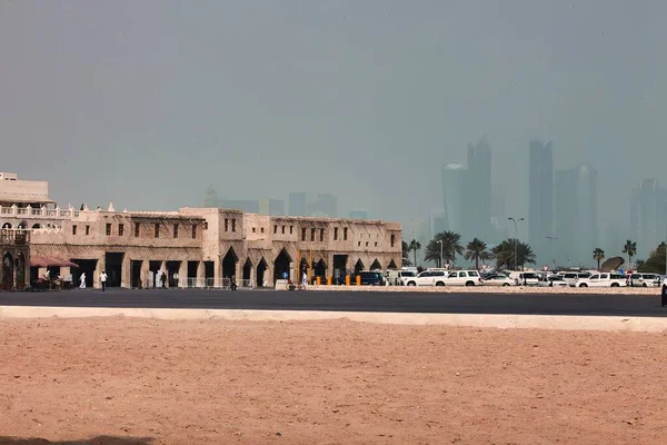 Doha Katar Január 2010 Egyik Képen Látjuk Egy Régi Arab — Stock Fotó