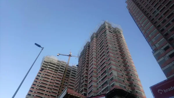 Grande Edifício Construção Região Vila Prudente São Paulo — Fotografia de Stock