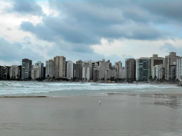 Beautiful Beach Pitangueiras Most Important Beach Guaruj Coast Paulo — Stock fotografie