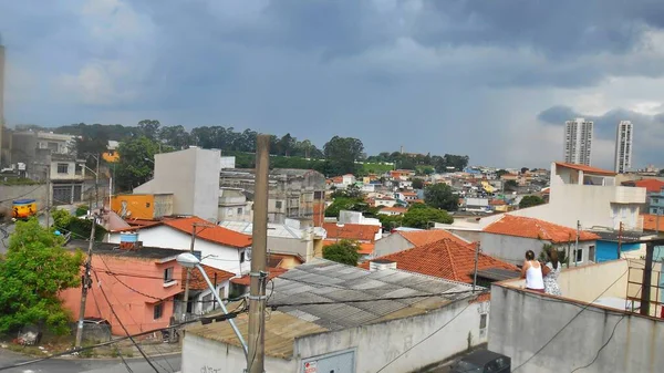 Widok Krajobraz Dzielnicy Vila Formosa Tak Paulo — Zdjęcie stockowe