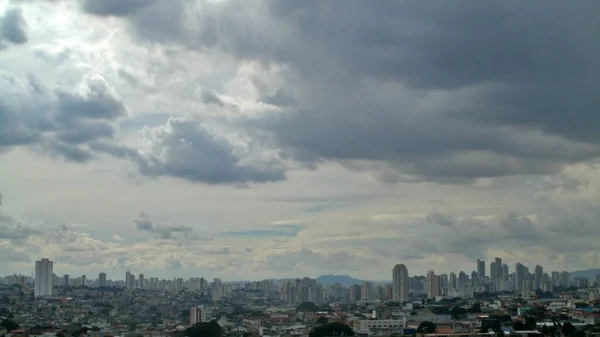 Nubes Decoran Final Tarde Lado Este Sao Paulo —  Fotos de Stock