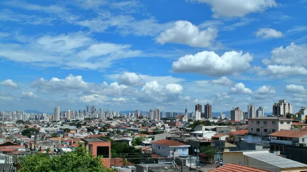 Mraky Zdobí Konec Odpoledne Východní Straně Sao Paula — Stock fotografie