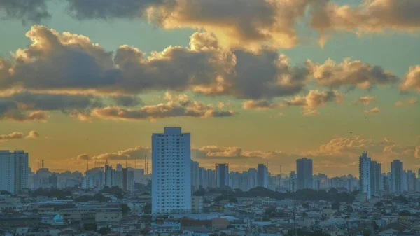 Nuvole Decorano Fine Del Pomeriggio Nel Lato Est Sao Paulo — Foto Stock