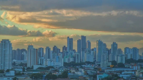 Nubes Decoran Final Tarde Lado Este Sao Paulo — Foto de Stock
