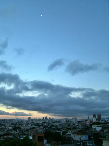 Nubes Decoran Final Tarde Lado Este Sao Paulo —  Fotos de Stock