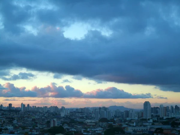 Nuvole Decorano Fine Del Pomeriggio Nel Lato Est Sao Paulo — Foto Stock