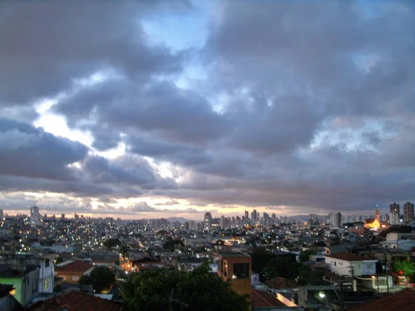 Clouds Decorate End Afternoon East Side Sao Paulo — Stock Photo, Image