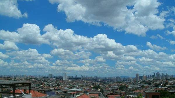 Nubes Decoran Final Tarde Lado Este Sao Paulo —  Fotos de Stock