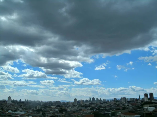 Nuvens Decoram Final Tarde Lado Leste São Paulo — Fotografia de Stock