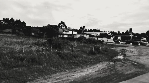 Airplane Exposed Roadside Santa Catarina — Stock Photo, Image