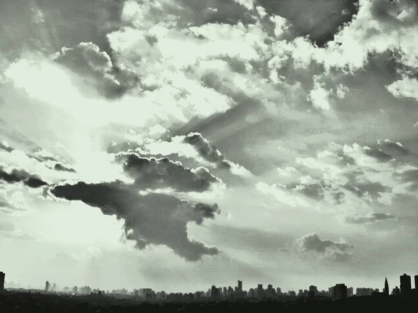 Lucht Schijnt Late Namiddag Buurt Van Sao Paulo — Stockfoto