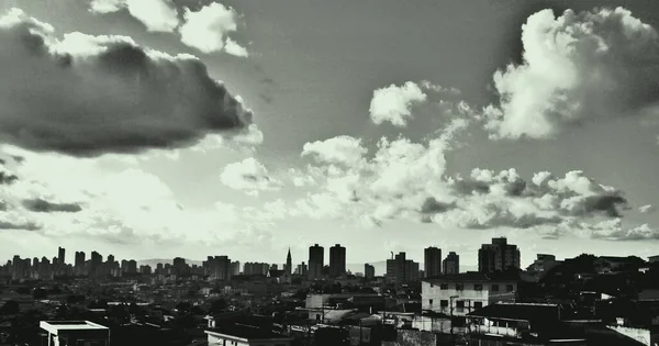 Cielo Brilla Final Tarde Barrio Sao Paulo — Foto de Stock
