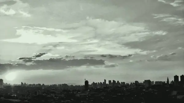 Cielo Splende Nel Tardo Pomeriggio Nel Quartiere San Paolo — Foto Stock