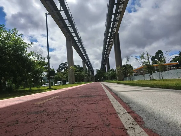 Widok Monorail Sao Paulo Regionie Stacji Camilo Haddad — Zdjęcie stockowe