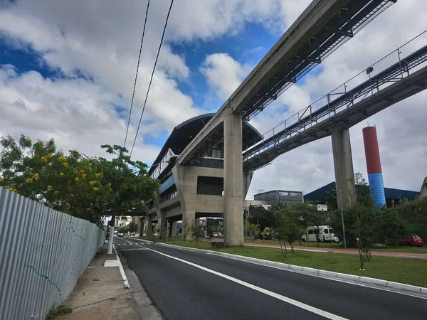 Kilátás Sao Paulo Egysínre Camilo Haddad Állomás Régiójában — Stock Fotó