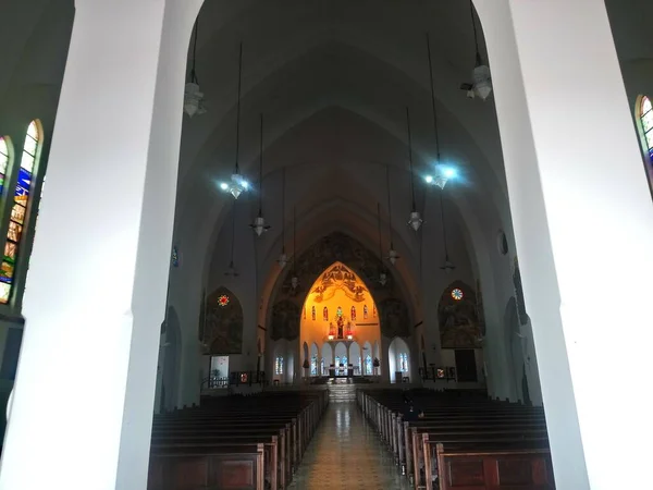 Sanctuary Parish Our Lady Sacred Heart 1939 Church Honor Mother — стокове фото