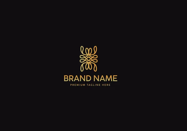 Monogram Luxury Luxury Gold Classic Icon Gold Luxury Branding — стоковый вектор