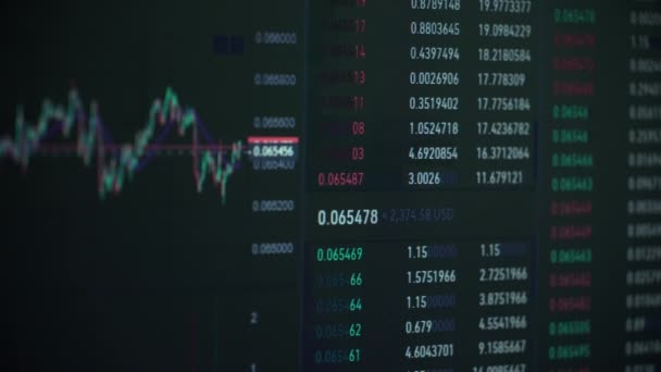 Crypto valuta aandelenmarkt — Stockvideo