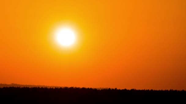 Coucher de soleil orange dans le ciel jaune Time lapse — Video