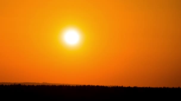 Coucher de soleil orange dans le ciel jaune Time lapse — Video