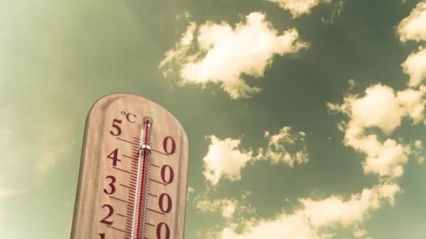 Scale Thermometer Air Goes Blue Sky Pyrometer Shows Drop Air — Video