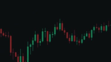 Kripto para birimi şeması, bitcoin grafiği yükseliyor. Dijital paranın kripto para birimi hızla yükseliyor ve düşüyor. Stok mumları koyu arkaplanı olan dijital bir bilgisayar ekranında yükseliyor.