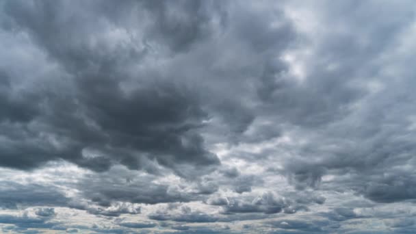 Timelapse Gray Rainy Clouds Float Dark Sky Cloudy Day Cloudy — Vídeos de Stock