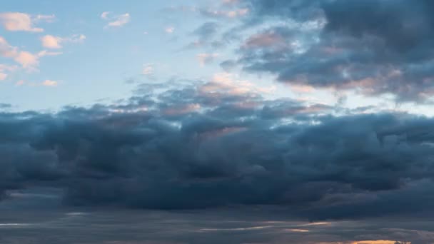 Timelapse Gray Rainy Clouds Float Dark Sky Cloudy Day Cloudy — Video