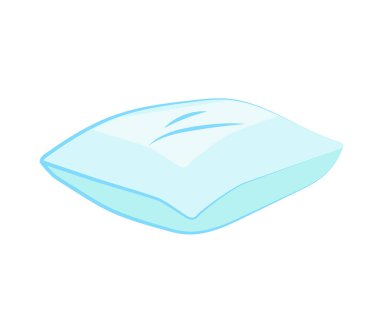 İzole edilmiş arka planda yumuşak yastık. Bir nesne. Vektör illüstrasyonu.