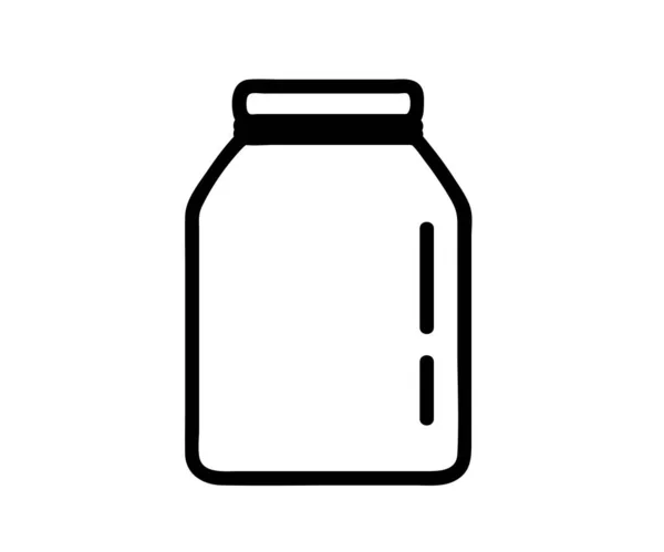 Γυάλινο Βάζο Λευκό Φόντο Σύμβολο Εικονογράφηση Διανύσματος — Διανυσματικό Αρχείο