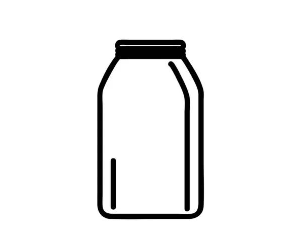 Vaso Vetro Sfondo Bianco Simbolo Illustrazione Vettoriale — Vettoriale Stock