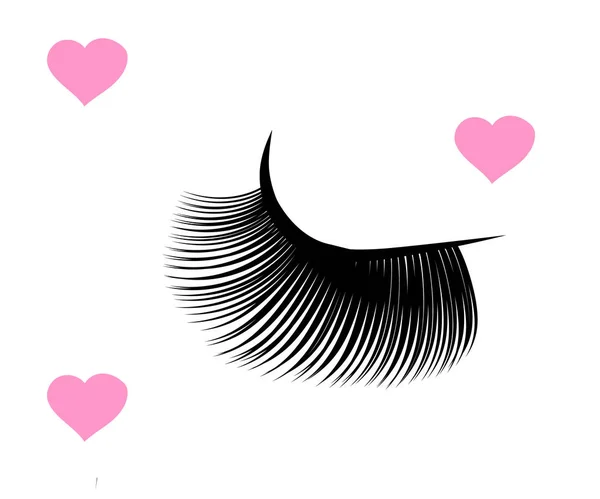 Long Eyelashes Isolated Background Symbol Vector Illustration — Stock Vector