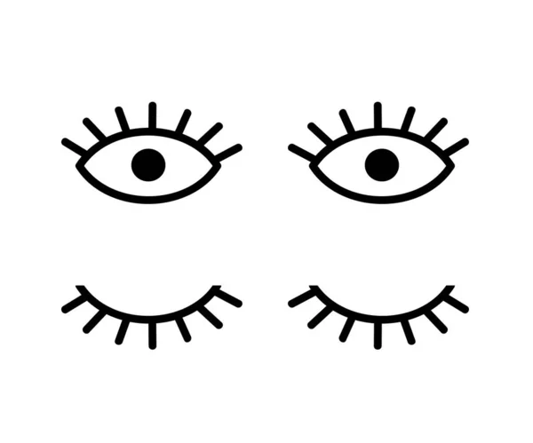 Långa Ögonfransar Isolerad Bakgrund Symbol Vektorillustration — Stock vektor