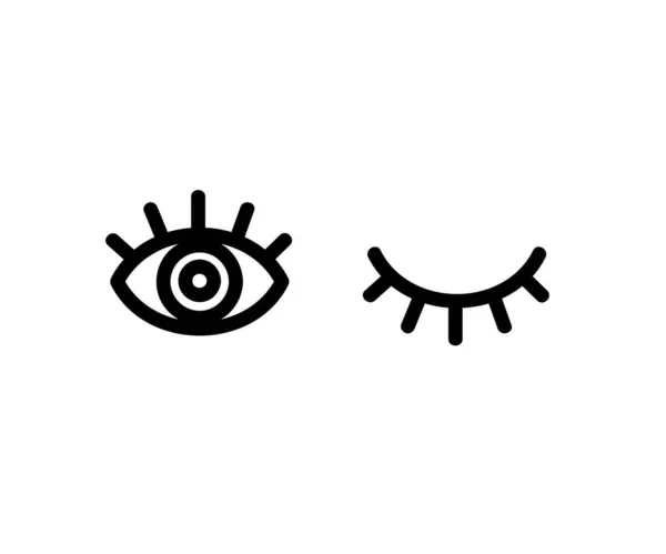 Oči Bílém Pozadí Symbol Oka Vektorová Ilustrace — Stockový vektor