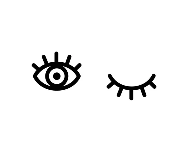 Augen Auf Weißem Hintergrund Augensymbol Vektorillustration — Stockvektor