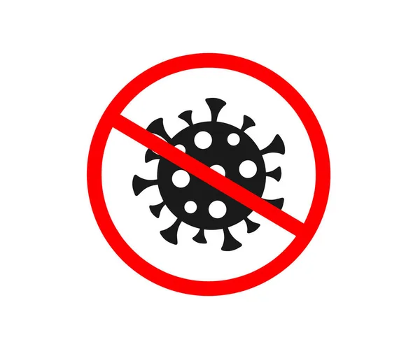 Stoppa Coronavirus Förbudstecken För Virus Vektorillustration — Stock vektor