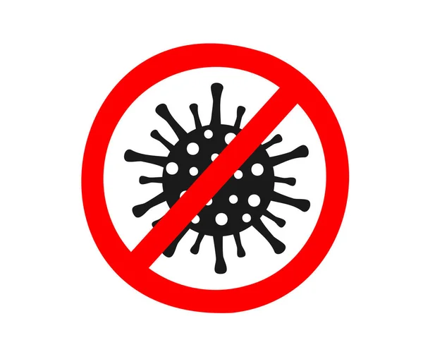 Stoppa Coronavirus Förbudstecken För Coronavirus Vektorillustration — Stock vektor