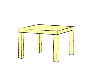 İzole bir arka planda kahve masası. Sembol. Vektör illüstrasyonu.