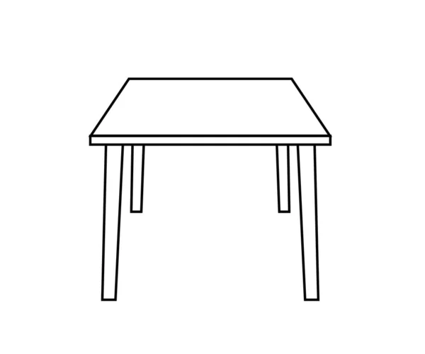 独立背景下的咖啡桌剪影 矢量说明 — 图库矢量图片