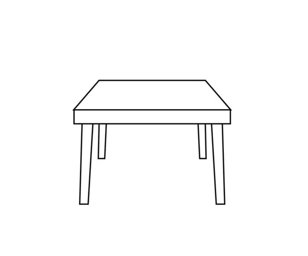 白色背景的桌子 矢量说明 — 图库矢量图片