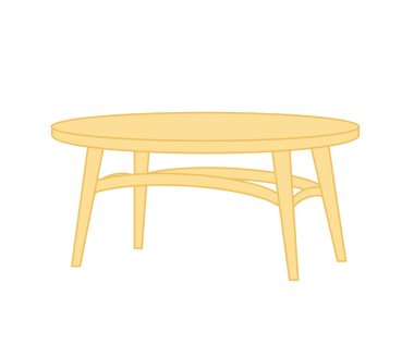 Beyaz arka planda kahve masası. Sembol. Vektör illüstrasyonu.