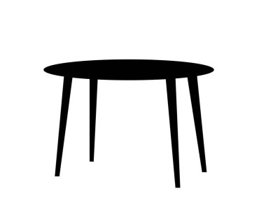 Beyaz arka planda yemek masası. Sembol. Vektör illüstrasyonu.