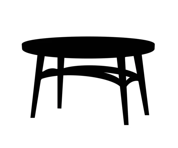 Mesa Comedor Sobre Fondo Blanco Símbolo Ilustración Vectorial — Vector de stock