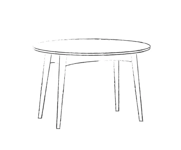 Table Sur Fond Blanc Symbole Illustration Vectorielle — Image vectorielle