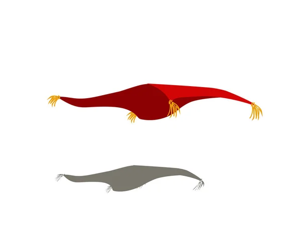 Magisk Flygande Matta Tecknad Film Vektorillustration — Stock vektor
