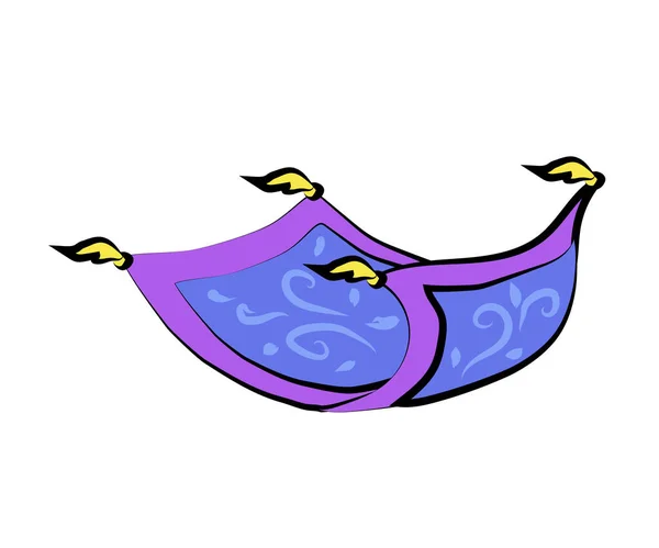 Magic Flying Carpet Object Vector Illustration —  Vetores de Stock